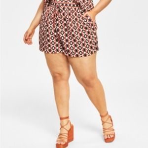 Nina Parker Trendy Printed Shorts New 2X